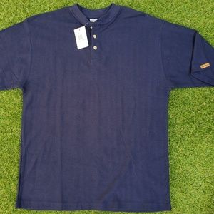 Carhartt Workwear Henley Short Sleeve Blue Shirt